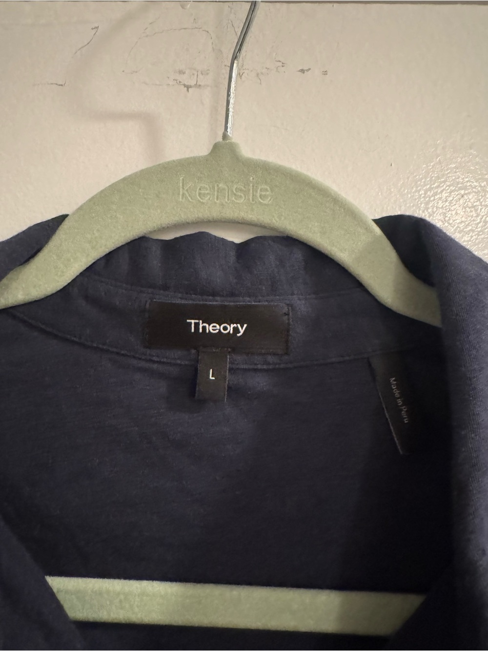 Theory 100% cotton Navy Button-Down Women’s Shirt - Picture 2 of 7